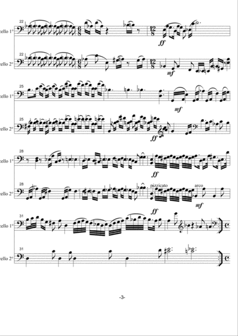 CELLOS N.5 CELLOS N.5 Cello Solo scores gallery preview page 3