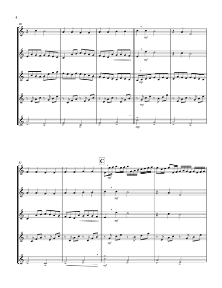 Canon (Pachelbel) (Bb) (Tenor Saxophone Quintet) image number null