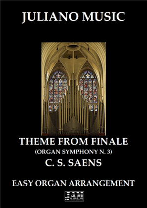 Book cover for THEME FROM "ORGAN SYMPHONY N. 3 - FINALE" (EASY ORGAN) - C. S. SAENS