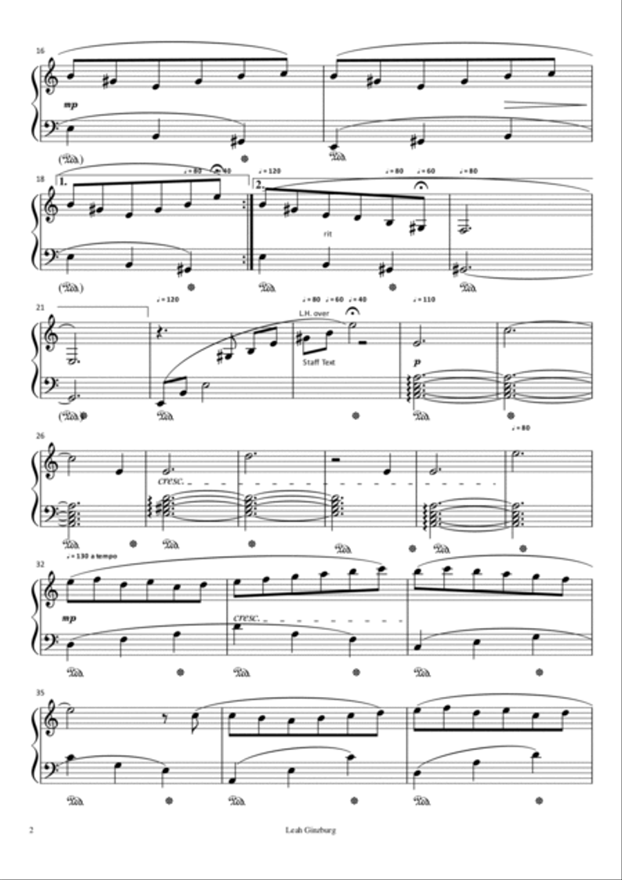Beethoven's Silence Piano Solo scores gallery preview page 2