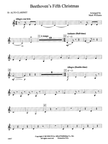 Beethoven's Fifth Christmas: E-flat Alto Clarinet