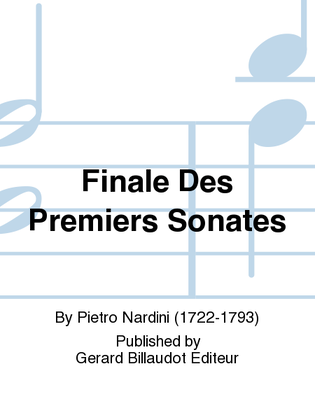 Finale des Premiers Sonates