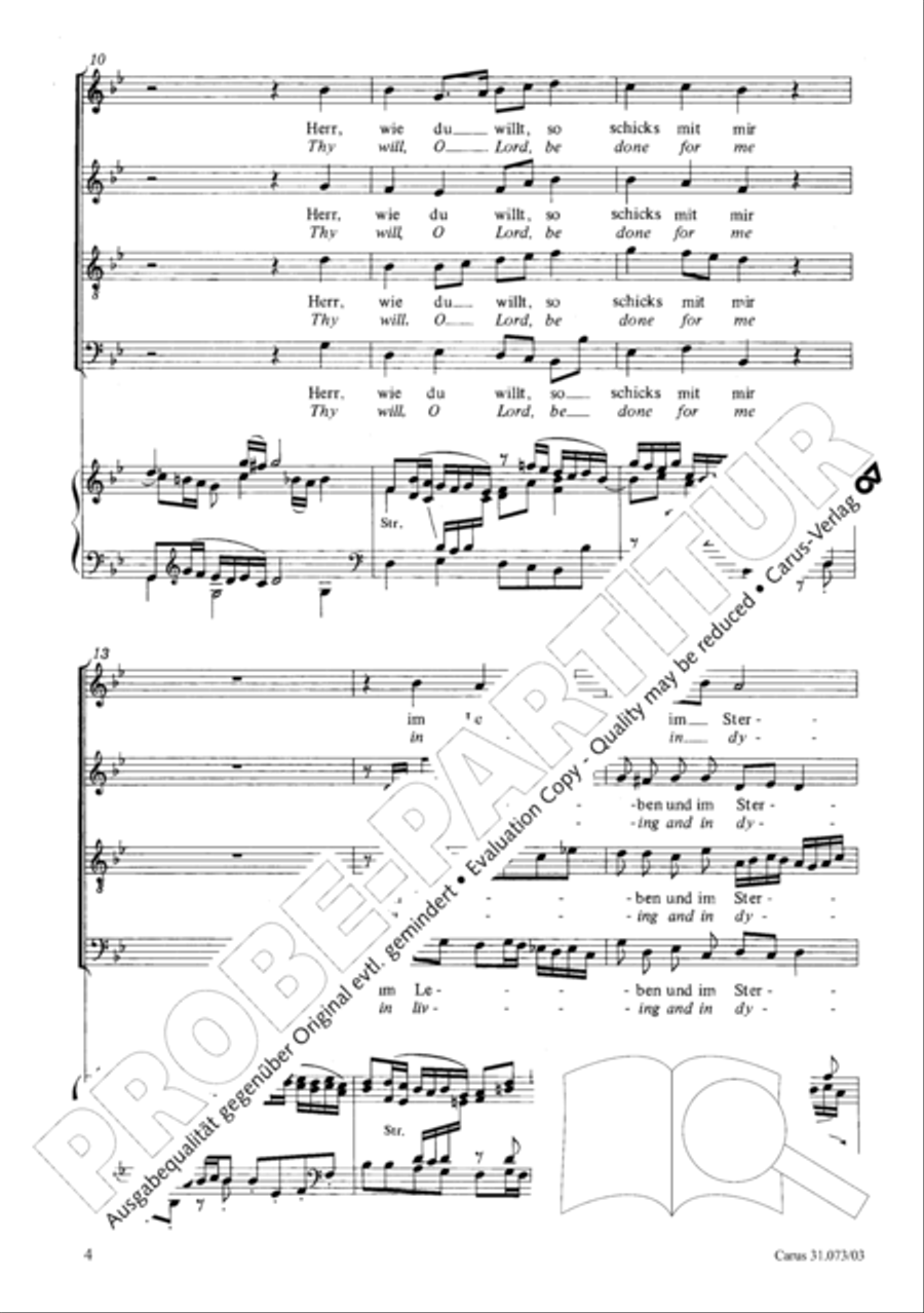 Thy will, O Lord, be done for me (Herr, wie du willt, so schicks mit mir) STB scores gallery preview page 5