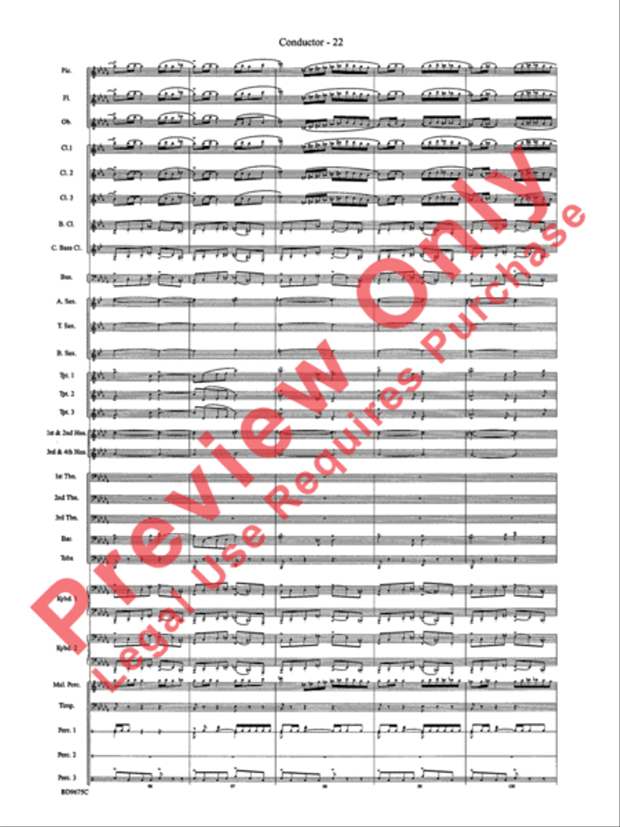 Twelve Seconds to the Moon Concert Band scores gallery preview page 25