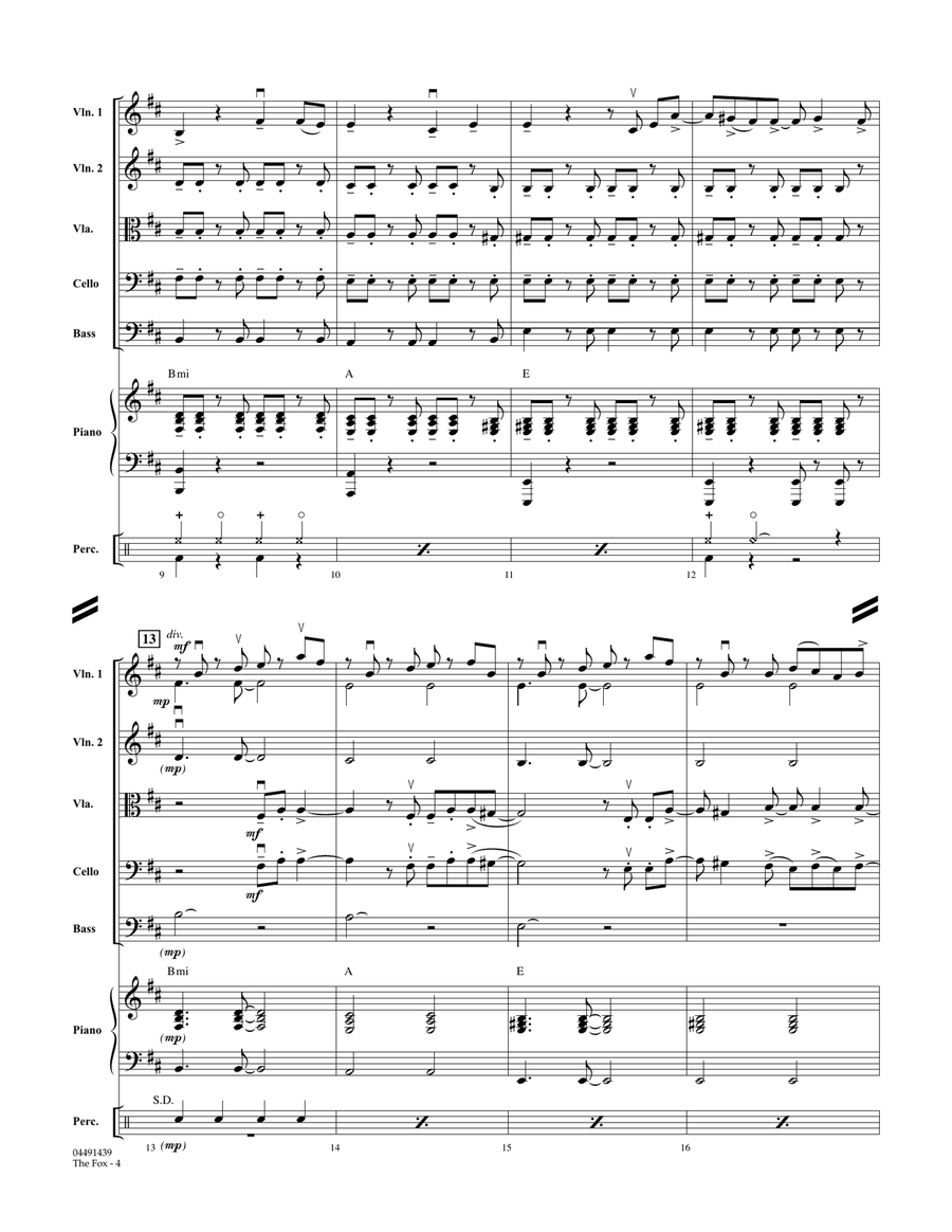 The Fox (What Does the Fox Say?) (arr. Larry Moore) - Conductor Score (Full Score) Orchestra scores gallery preview page 3