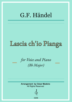 Book cover for Lascia Ch'io Pianga - Voice and Piano - Bb Major (Full Score and Parts)