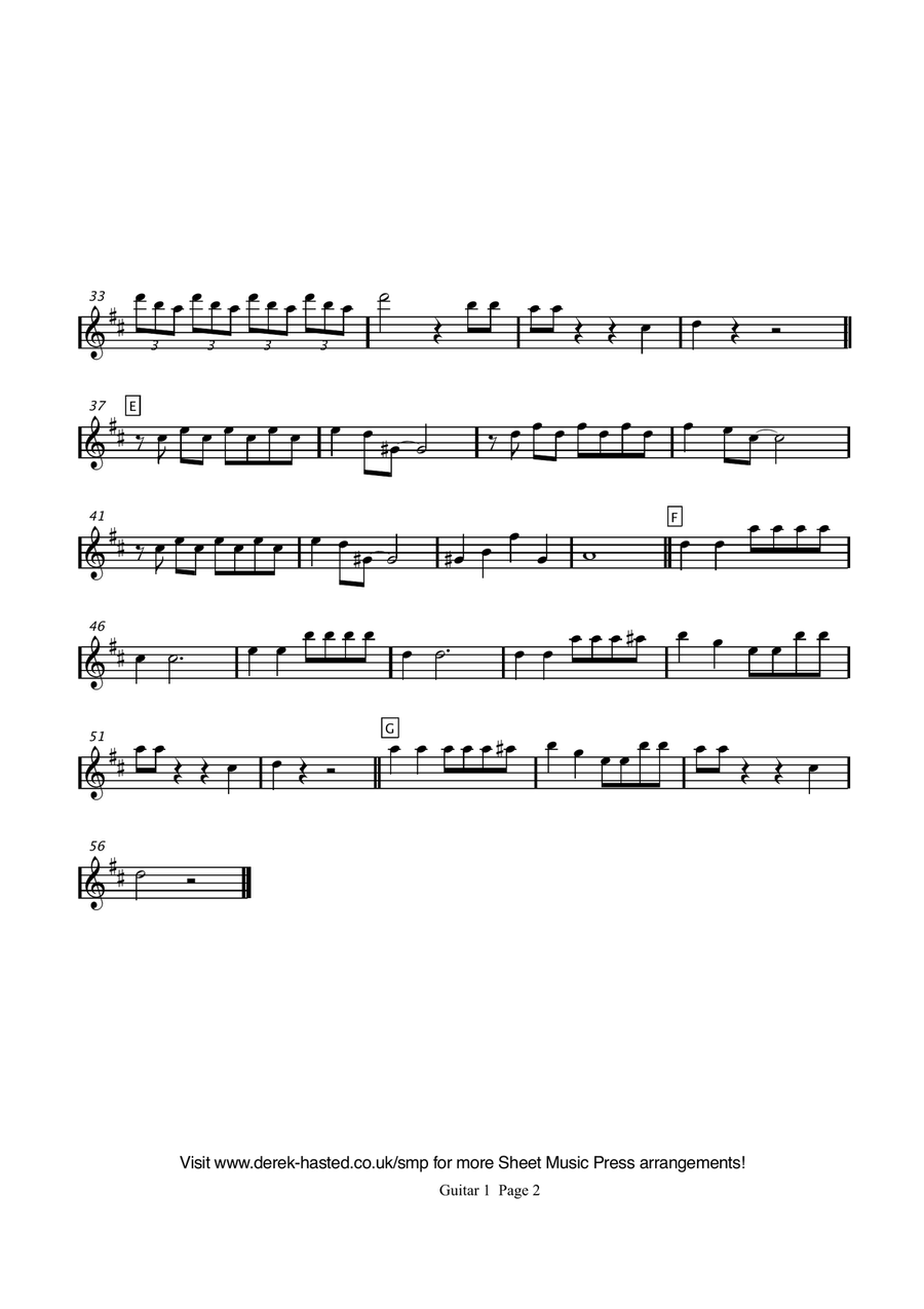 Kiss Me Honey Honey Guitar Ensemble scores gallery preview page 4