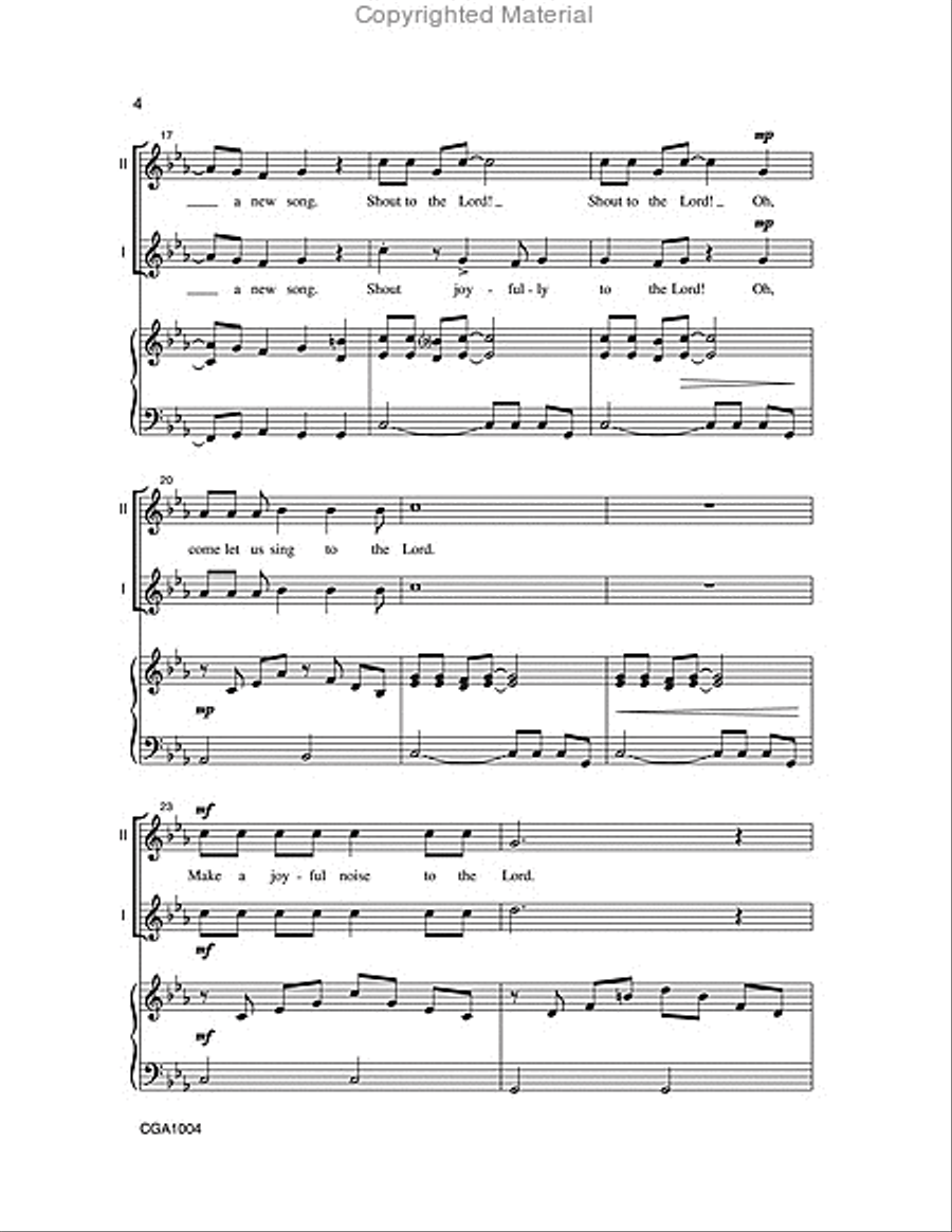 Shout Joyfully (Unison/two part) Unison Choir scores gallery preview page 4