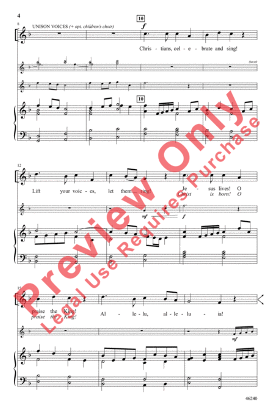 Christians, Celebrate and Sing! 3-Part scores gallery preview page 4