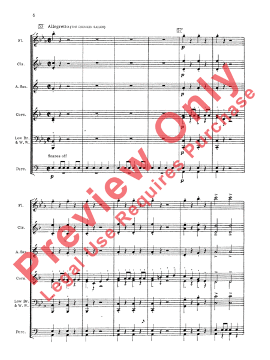 Songs of the Sea (Medley) Concert Band scores gallery preview page 7