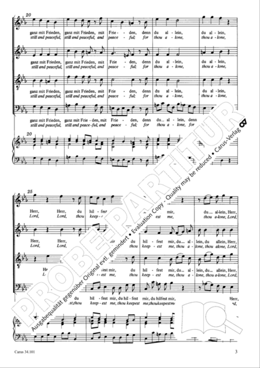 I lie and slumber, still and peaceful 4-Part scores gallery preview page 12