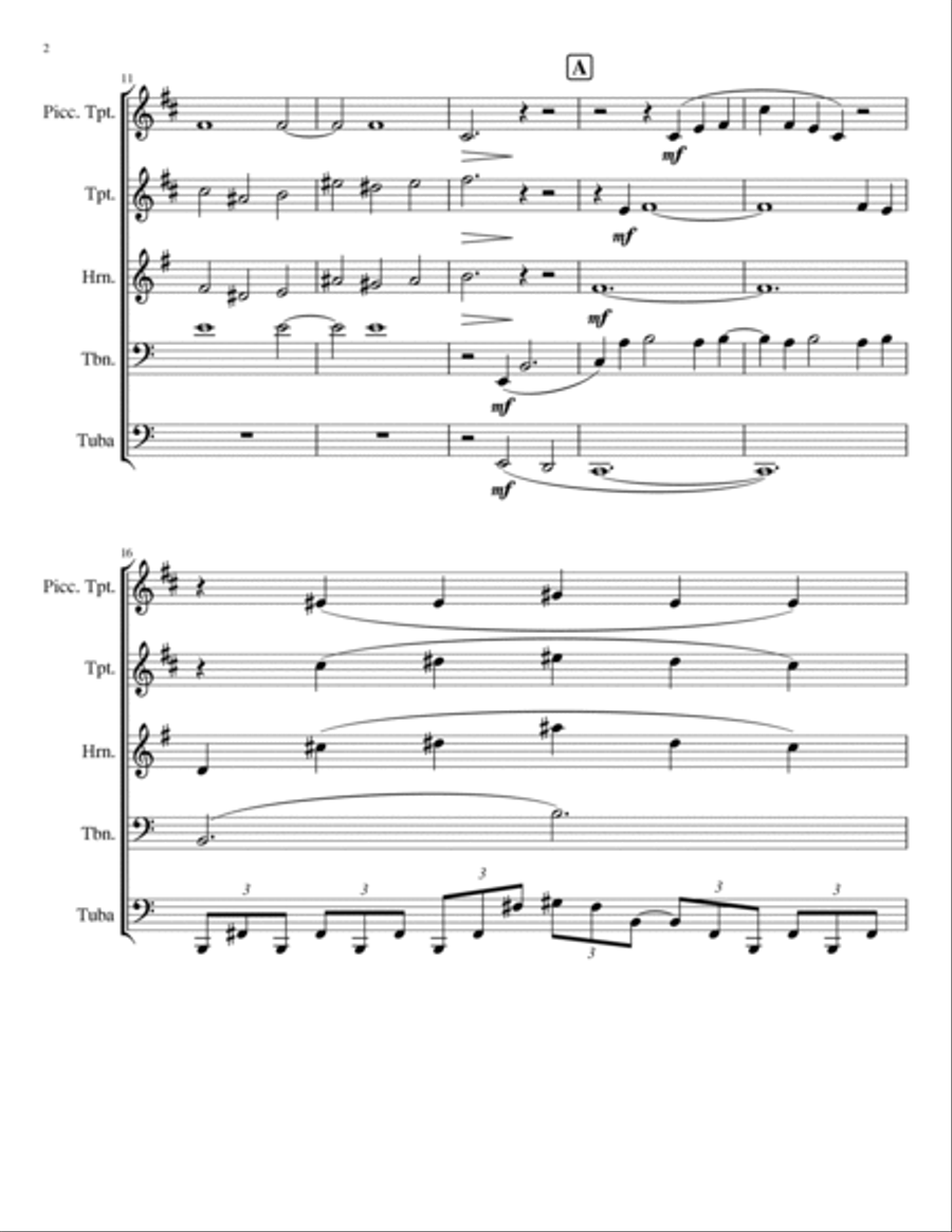 The Sunken Cathedral Brass Ensemble scores gallery preview page 3