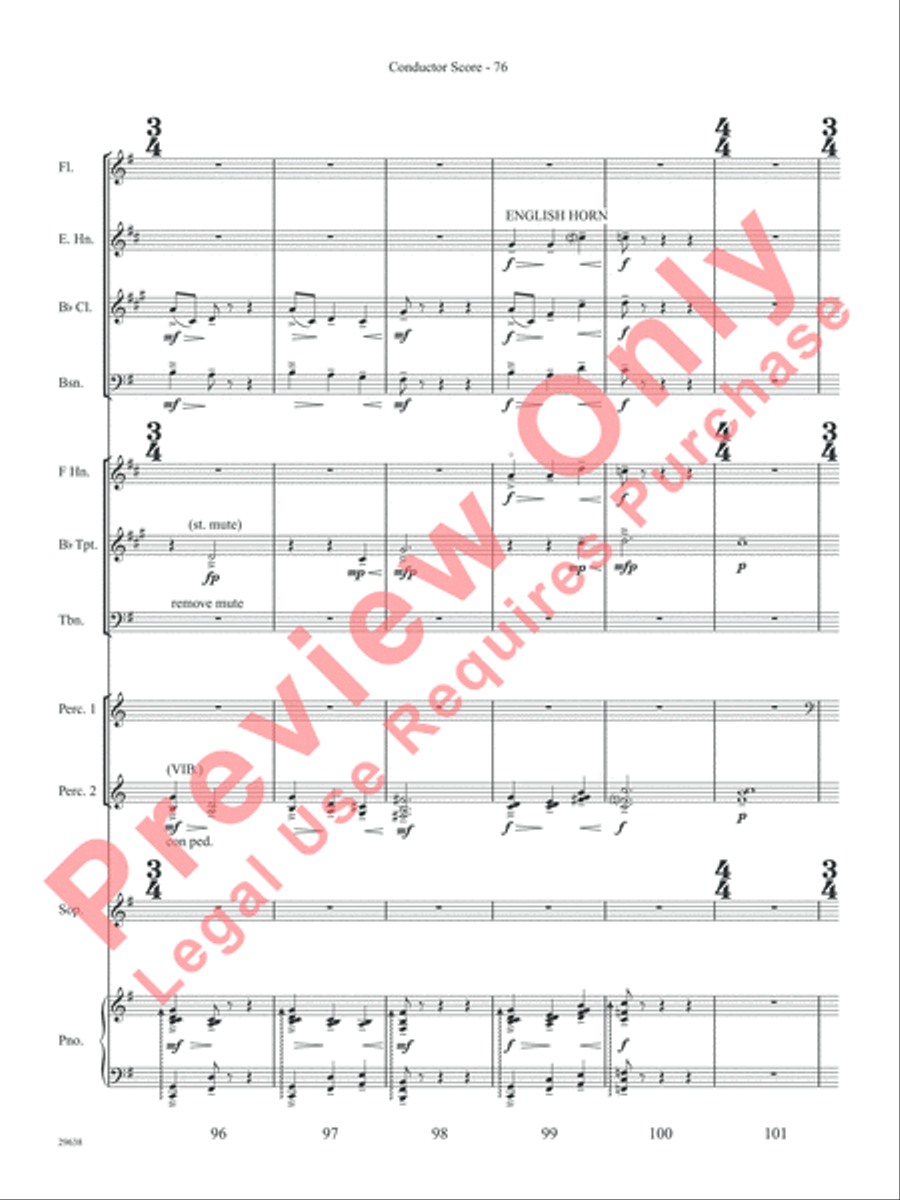 Three Spanish Songs (for Soprano and Wind Ensemble) Concert Band scores gallery preview page 81