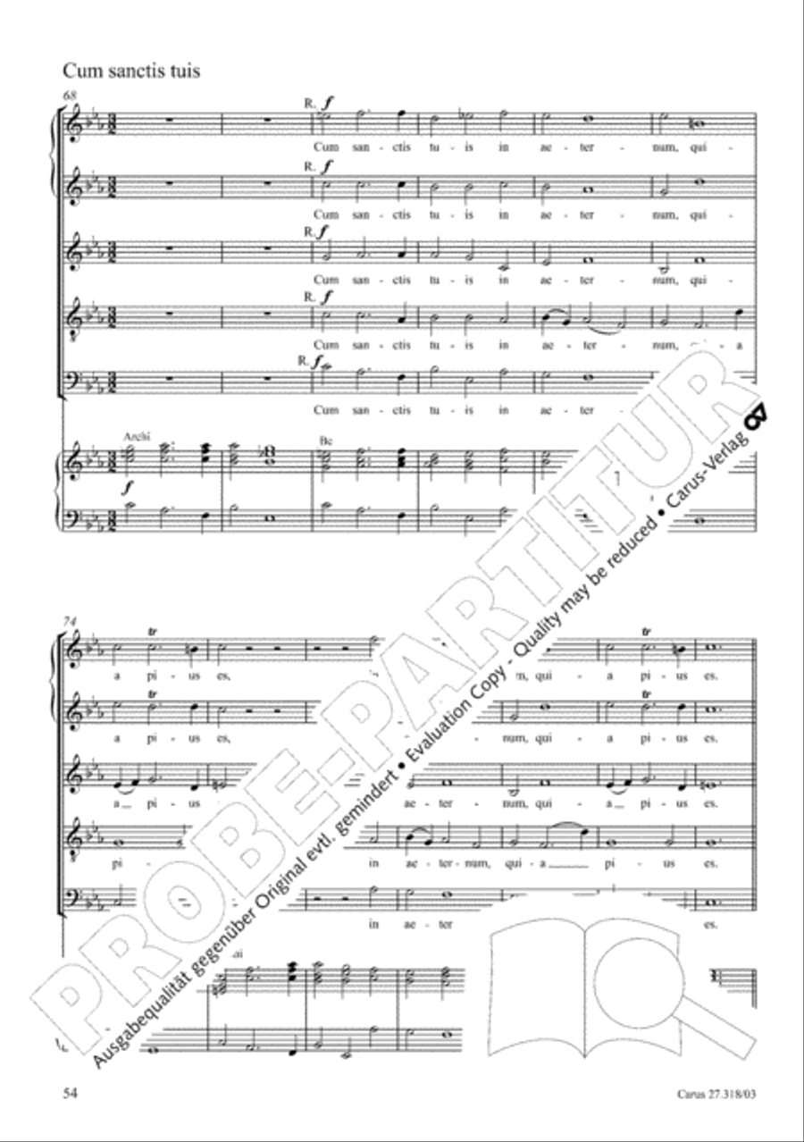 Requiem in F minor SSATB scores gallery preview page 55