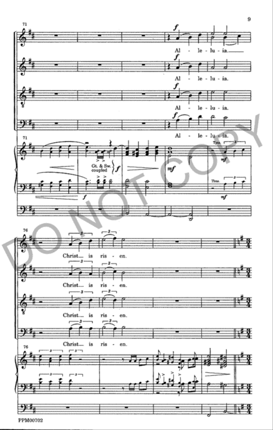 Alleluia! Christ is Risen 4-Part scores gallery preview page 10