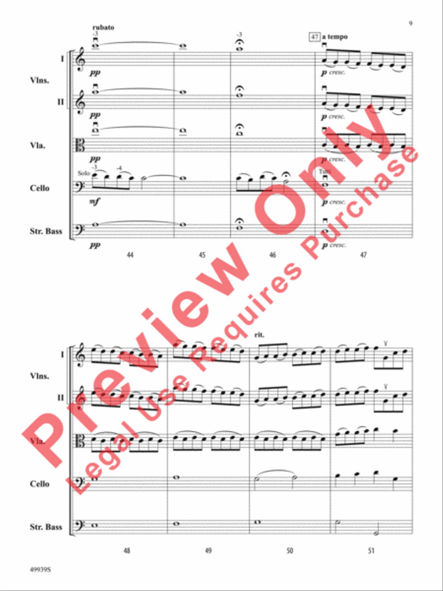 A Tender Moment in Time String Orchestra scores gallery preview page 10