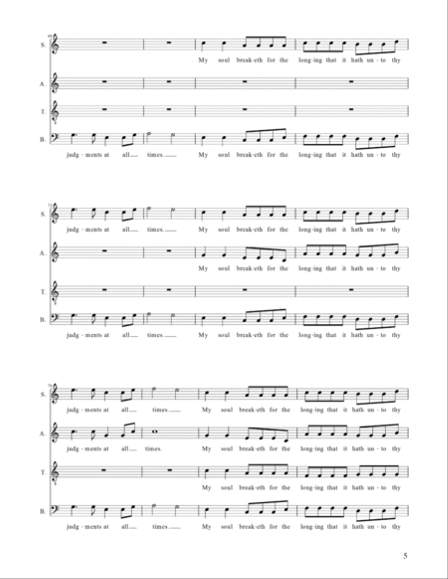 Psalm 119 Gimel 4-Part scores gallery preview page 6