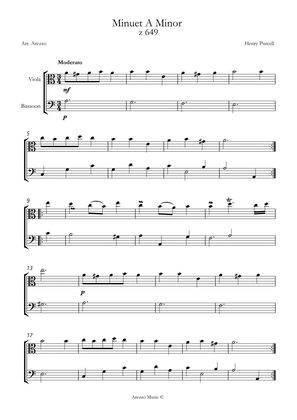 purcel minuet z 649 Viola and Bassoon sheet music