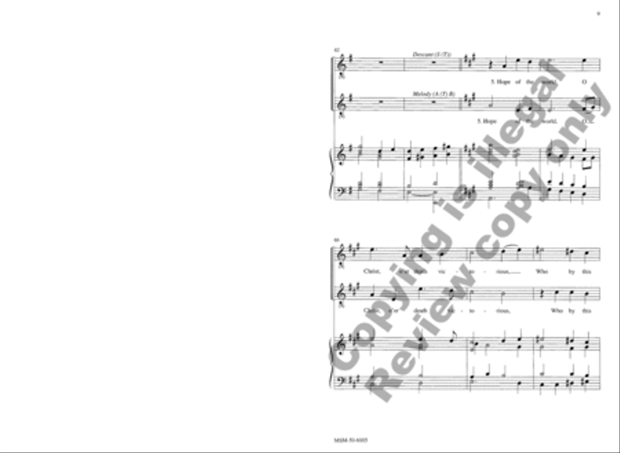 Hope of the World Hope of the World 4-Part scores gallery preview page 9