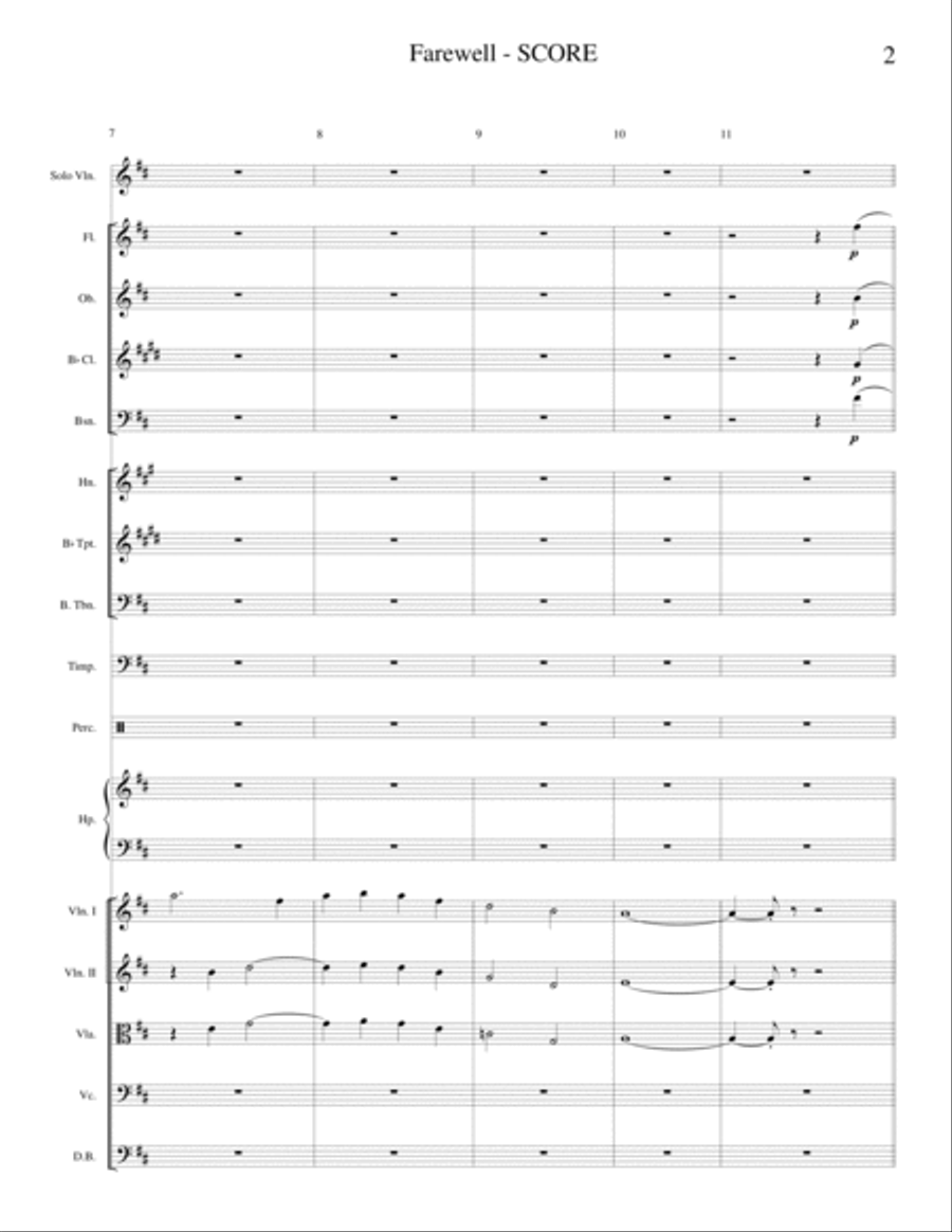 Farewell (Orch.) Chamber Orchestra scores gallery preview page 3