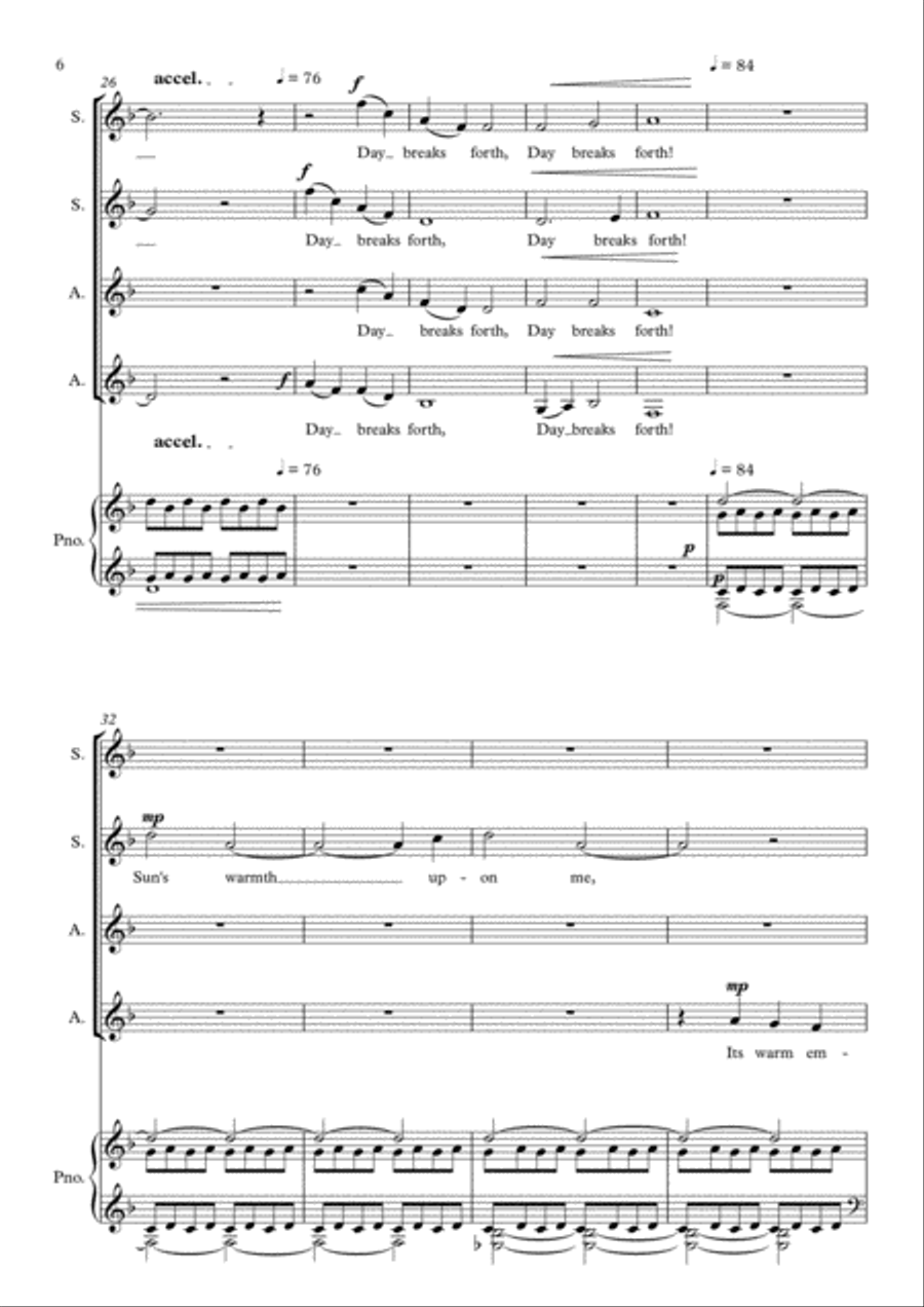 Softly Breaks The Day SSAA scores gallery preview page 6