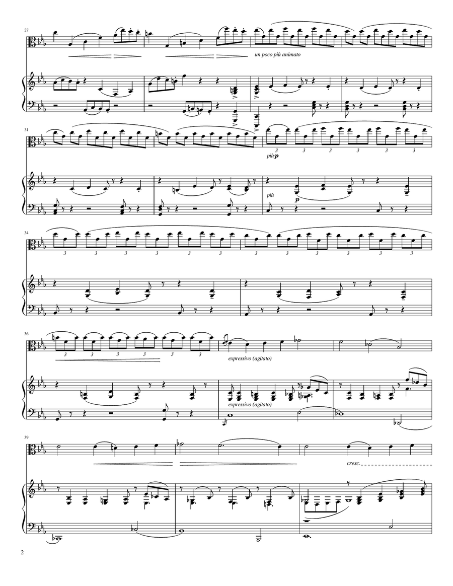 Vitali's Chaconne in C Minor, for Viola & Accompaniment Viola scores gallery preview page 2