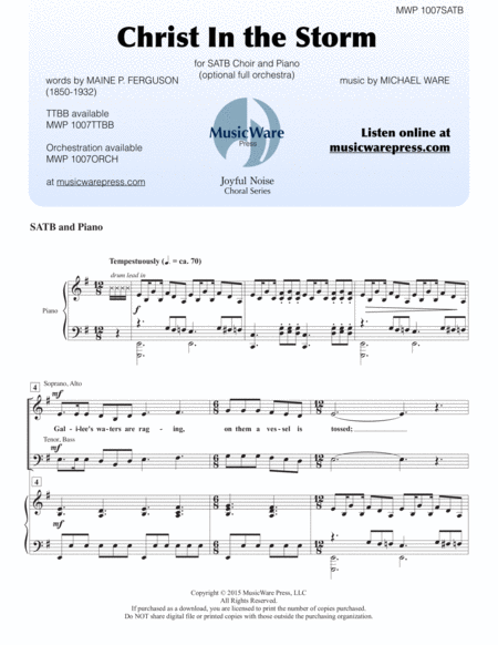 Christ in the Storm (SATB) image number null