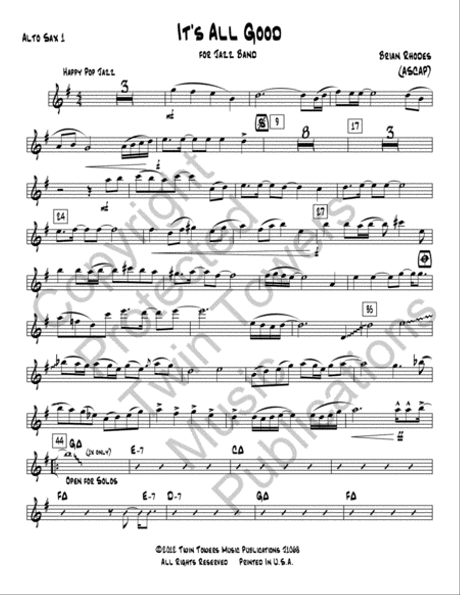 Its All Good Jazz Ensemble scores gallery preview page 22