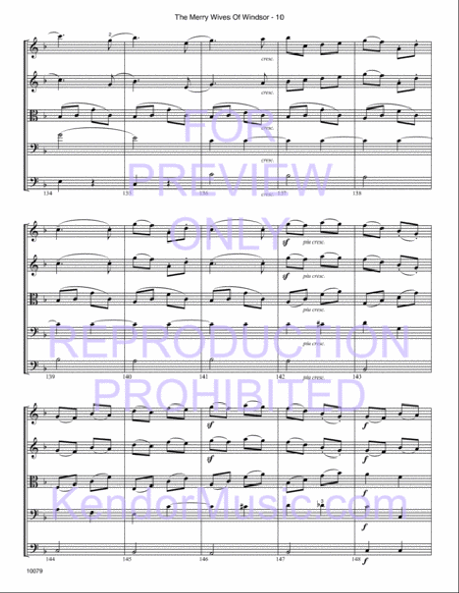 Merry Wives Of Windsor, The (Themes From The Overture) Orchestra scores gallery preview page 12