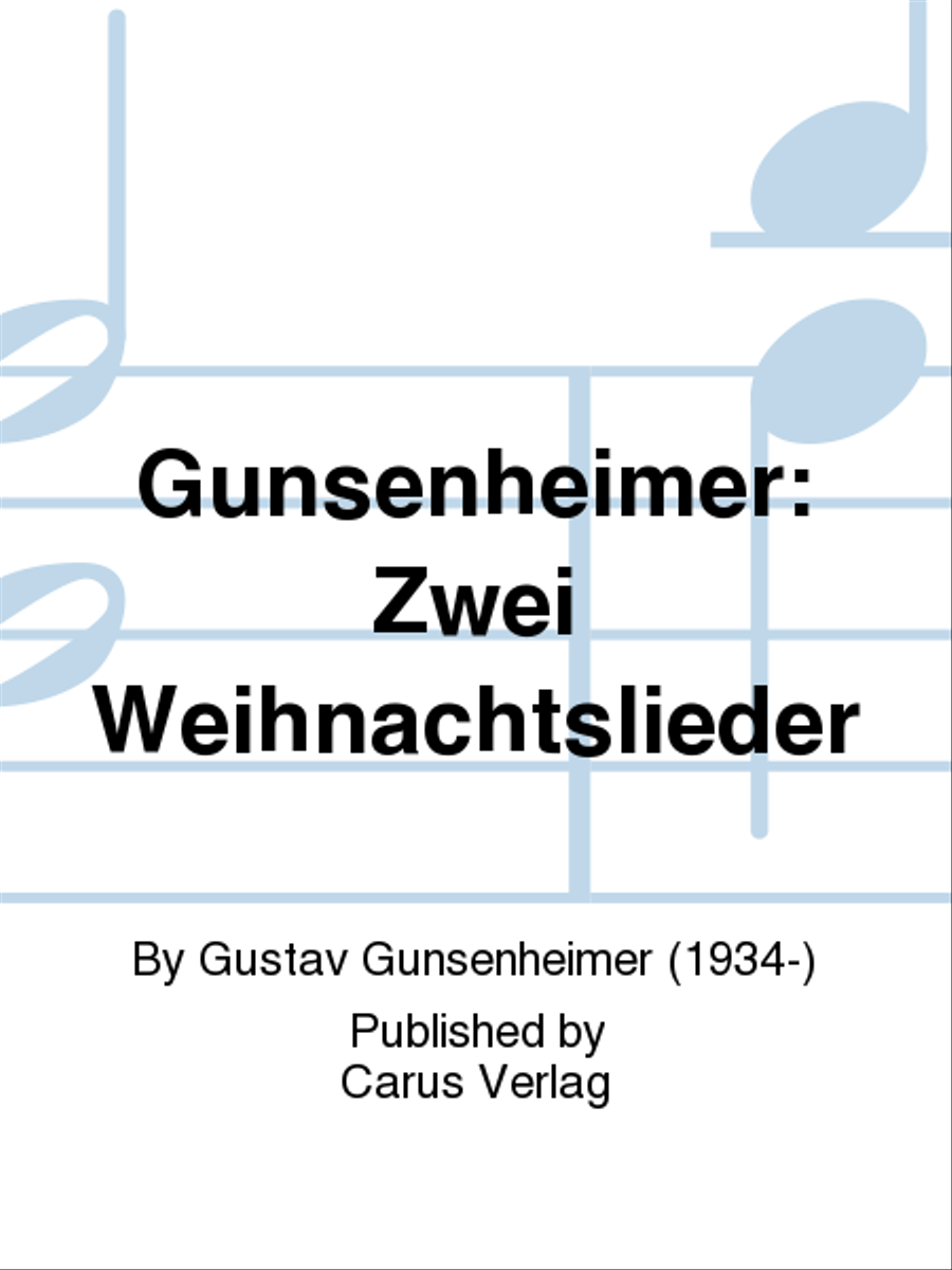 Gunsenheimer: Zwei Weihnachtslieder Score scores gallery preview page 1