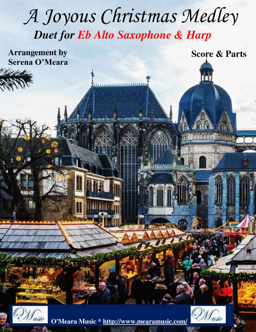 A Joyous Christmas Medley, Duet for Eb Alto Saxophone & Harp image number null