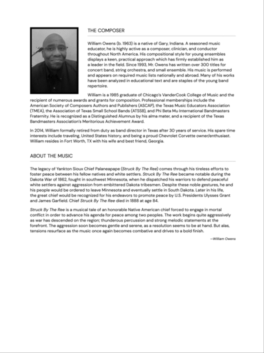 Struck by the Ree: Score Struck by the Ree: Score Concert Band scores gallery preview page 2