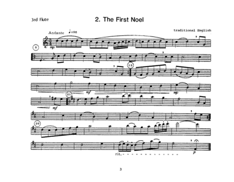 Christmas Carols For Flute Choir - 3rd Flute