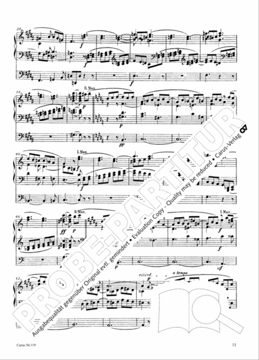 Organ Sonata No. 6 in E flat minor Organ scores gallery preview page 12