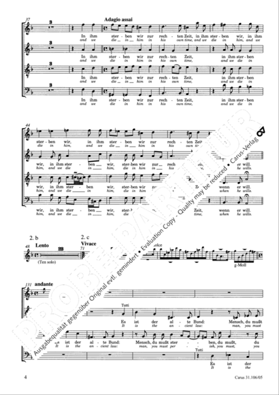 God's own time is the time appointed (Gottes Zeit ist die allerbeste Zeit) 4-Part scores gallery preview page 5