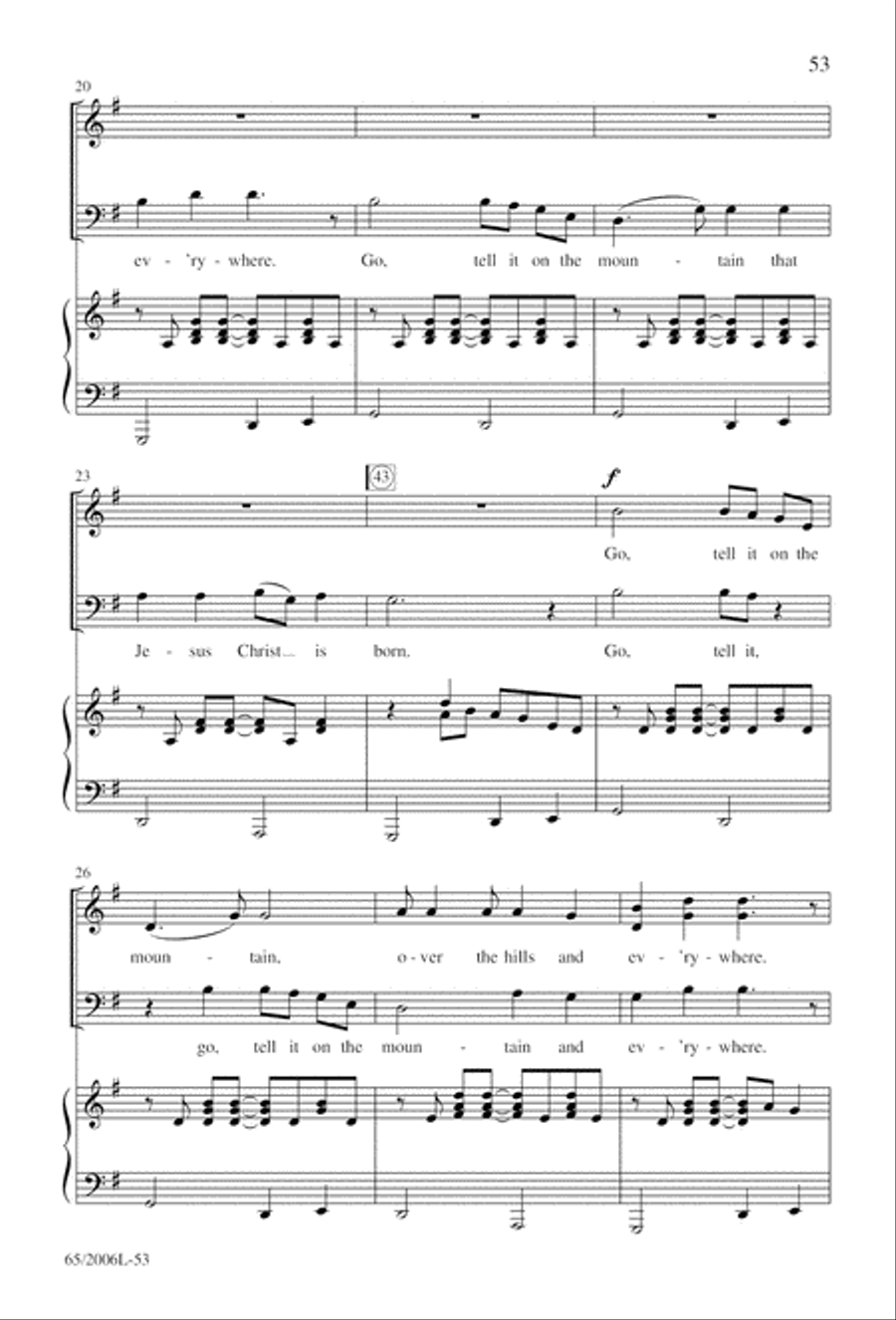 I Hear the Prophet Callin' 3-Part scores gallery preview page 54
