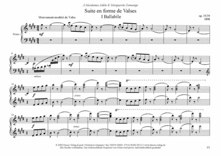 OEuvres pour piano/Klaviermusik/Piano Music Volume 8: Pieces a quatre mains B
