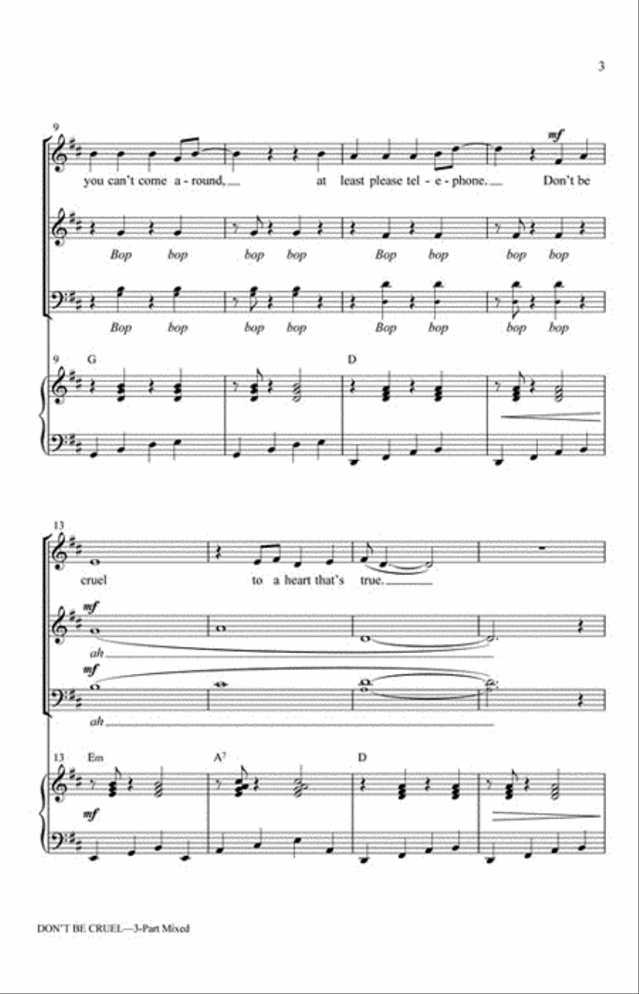 Don't Be Cruel 3-Part scores gallery preview page 3