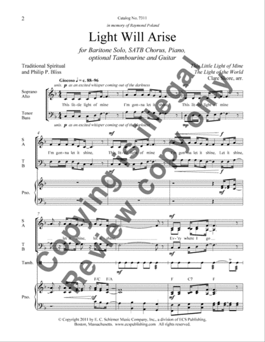 Light Will Arise 4-Part scores gallery preview page 3
