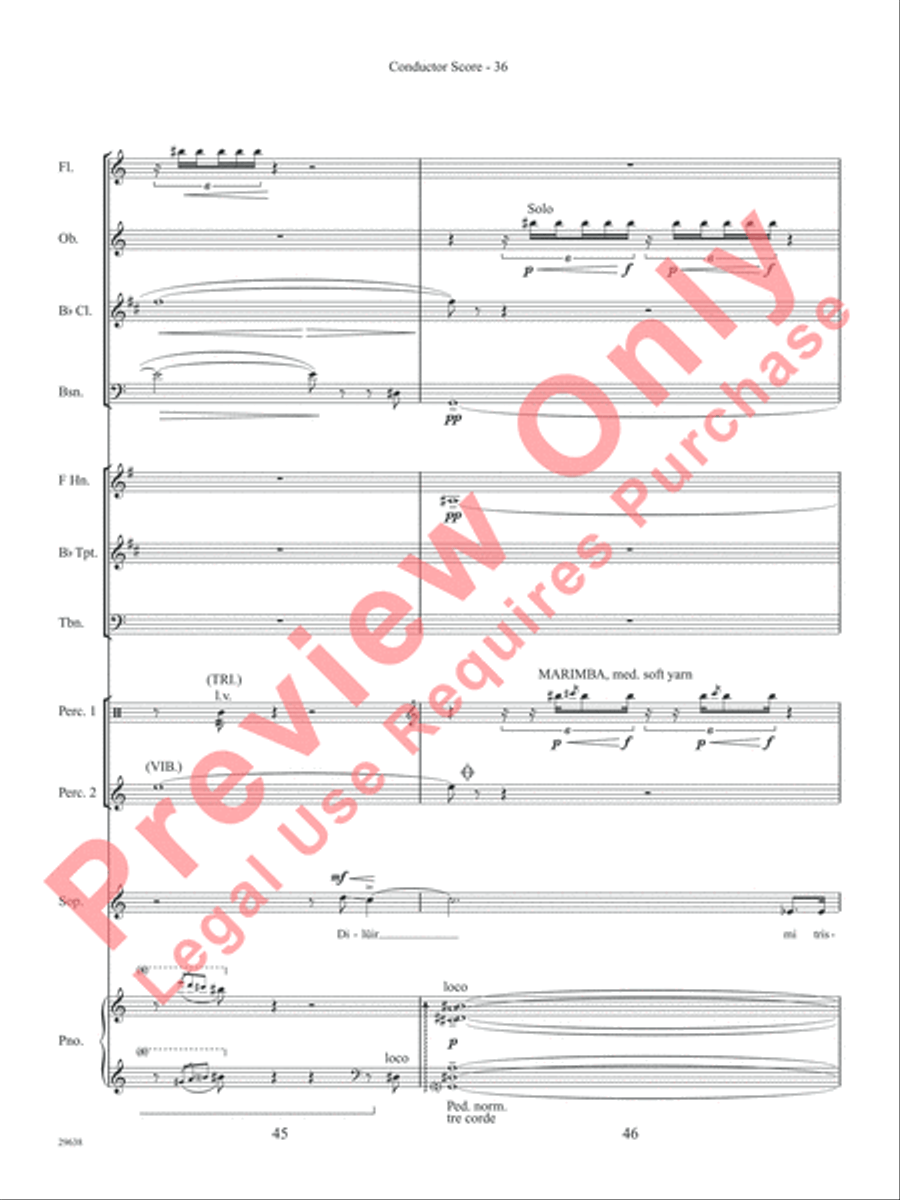 Three Spanish Songs (for Soprano and Wind Ensemble) Concert Band scores gallery preview page 41