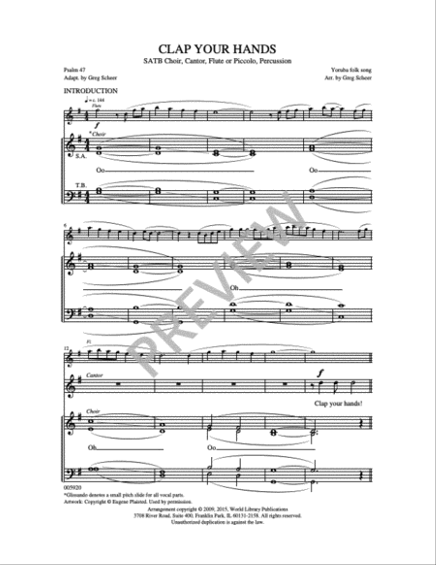 Clap Your Hands 4-Part scores gallery preview page 11
