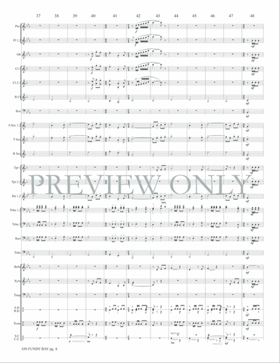 On Fundy Bay Concert Band scores gallery preview page 7