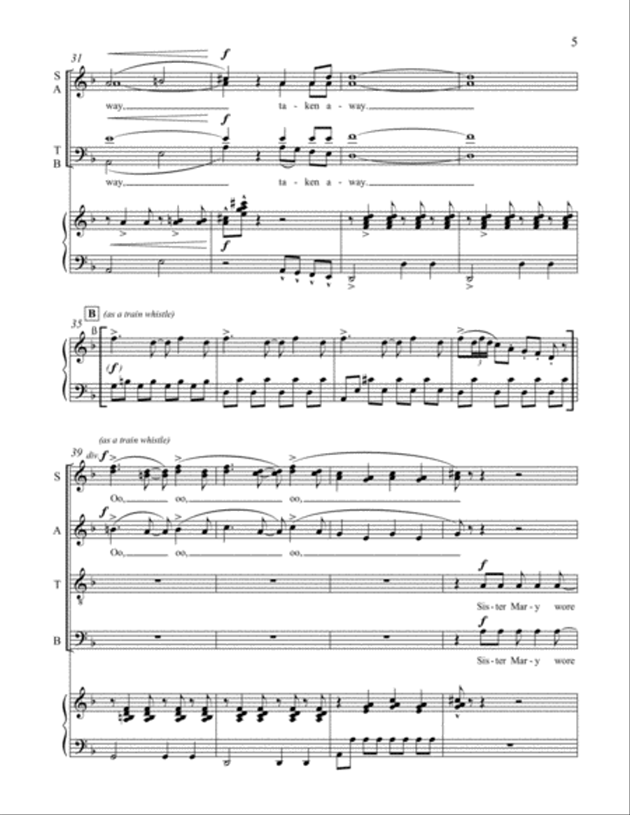 Going Home on the Morning Train 4-Part scores gallery preview page 4