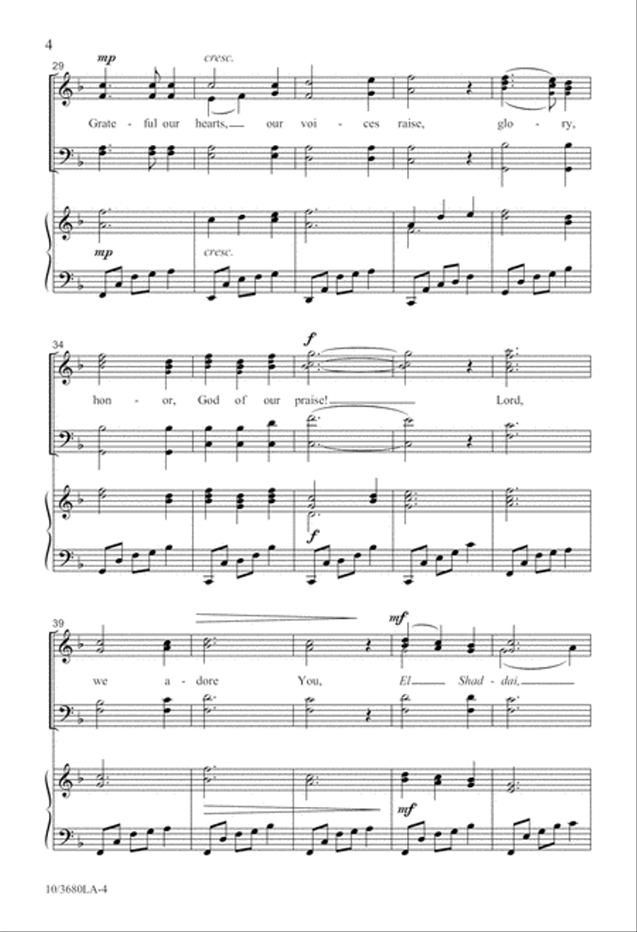 Lord, We Adore You 4-Part scores gallery preview page 4