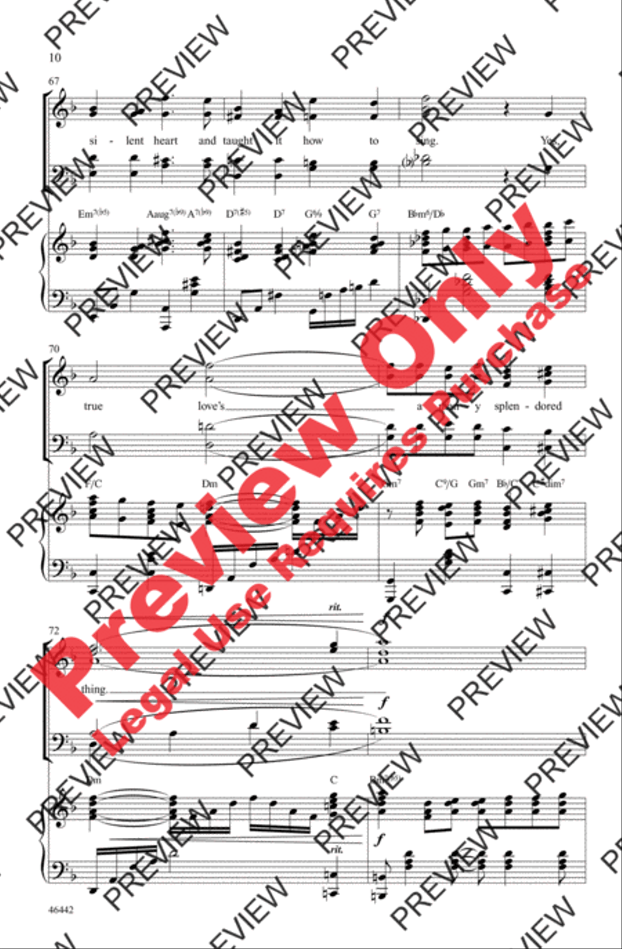 Love Is a Many Splendored Thing 4-Part scores gallery preview page 10