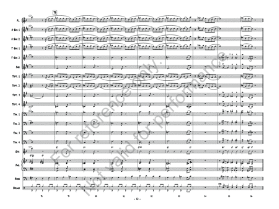 Blues March Jazz Ensemble scores gallery preview page 13