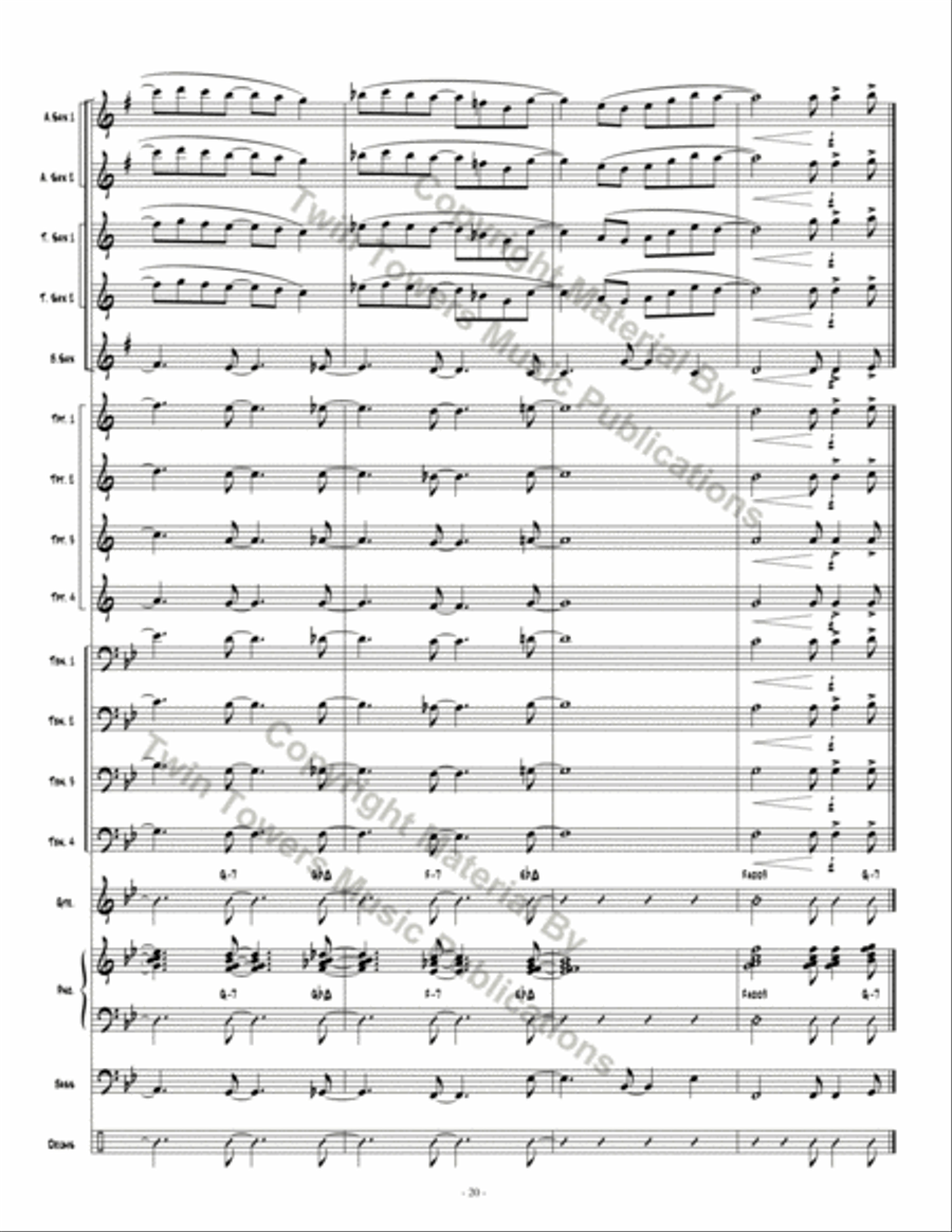 Skyline Bossa Skyline Bossa Jazz Ensemble scores gallery preview page 21
