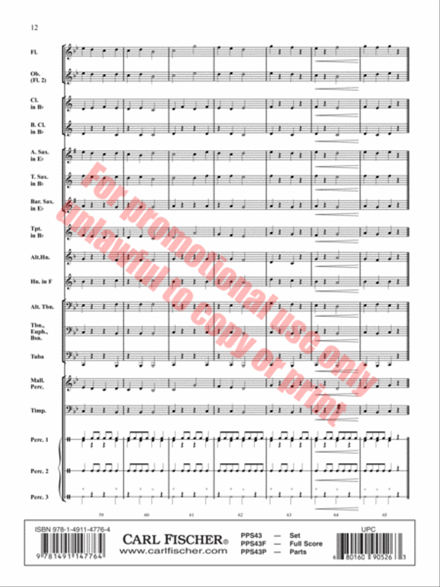 False Start Concert Band scores gallery preview page 13