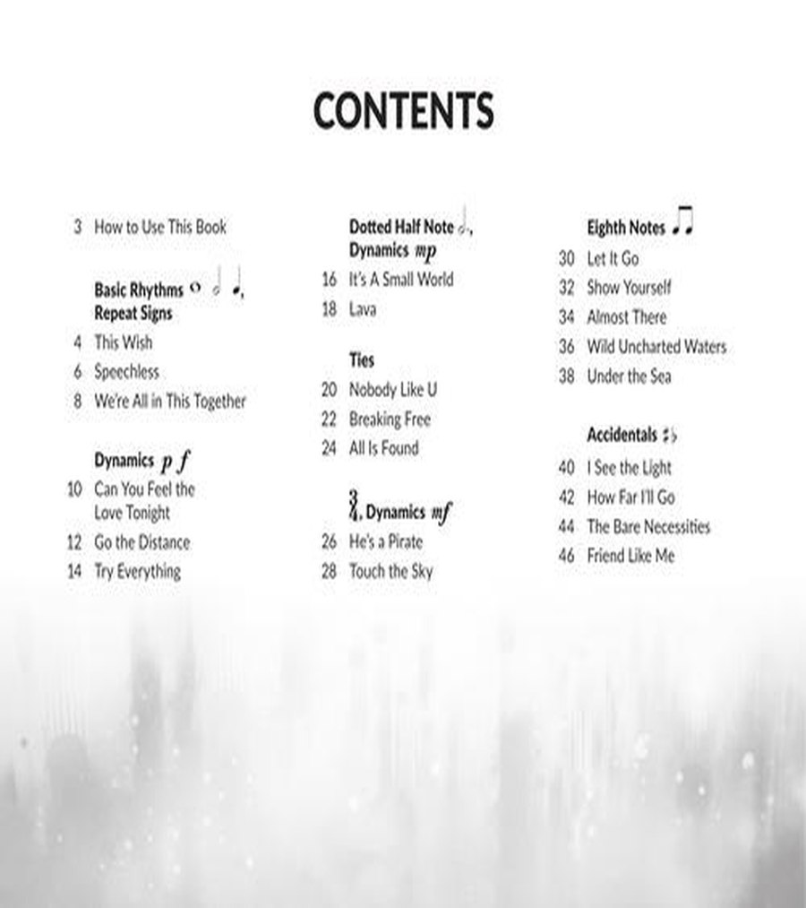 Disney Songs for the Very Beginner Easy Piano scores gallery preview page 3
