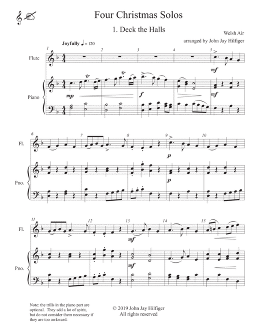 Four Christmas Solos for Flute image number null
